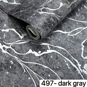 Marble Wallpaper Self Adhesive 10m*45cm Waterproof PVC Line Design Wall Sticker Home Decor