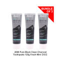 [BUNDLE/COMBO] 2080 PURE TOOTHPASTE 125G RELBE BEAUTY (Pink Mountain Salt, Crystal Mountain Salt, Black Clean Charcoal). 