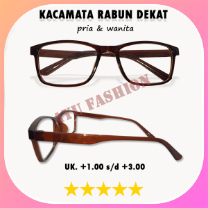 SUNGLASSES READING - Kacamata Rabun Dekat +1.00 s/d +3.00 PRIA WANITA UNTUK LENSA PLUS Frame Coklat - OPTIK KACAMATA MURAH BERKUALITAS