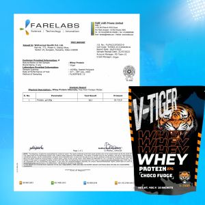 VTIGER 400g 100% Whey Protein US Tech Epicatechin + Switzerland Chocolate Flavor Whey Protein Powder (Enhances Muscle Growth & Strength)