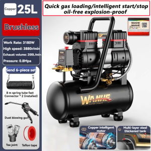 Oil Free Air Compressor Portable Heavy Duty Silent Type Professional Power Tools Air Pump 3180W 40L