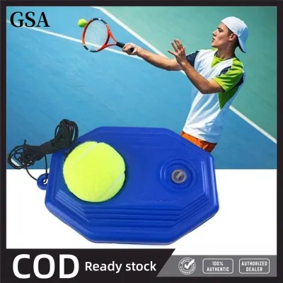 Original solo tennis training equipment trainer self practice balls rebounder tools with ball set ping pong table exercise badminton gym for men at home equiptments workout fitness racket equipments kids dampener accessories device