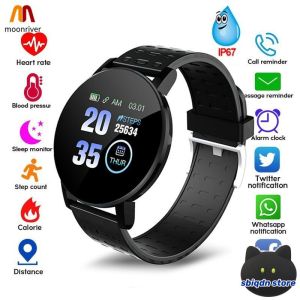 🤞FREE Shipping+COD🤞119 plus Jam Smart Watch IP67 Waterproof Smart Bracelet Fitness Tracker Bluetooth Sport Hearh