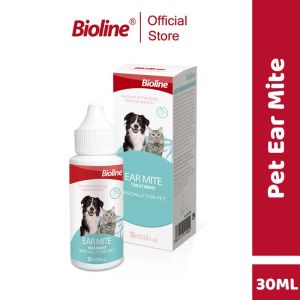 BIOLINE 30ML Ear Mite Treatment for Dogs and Cats