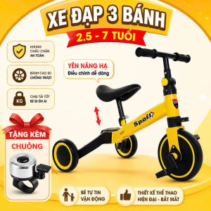[Mã SRBACK010912 hoàn 20K xu đơn 50K] Xe đạp trẻ em xe đạp 3 bánh con bọ có bình nước dành cho bé từ 1 đến 5 tuổi