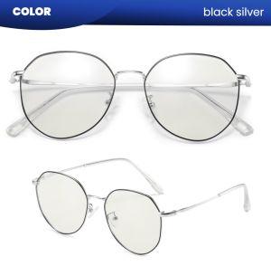 IOOI Eyewear Frame Kacamata Metal Round Pria Wanita Bisa Minus/Silinder Gratis Lensa Photocromic 1961