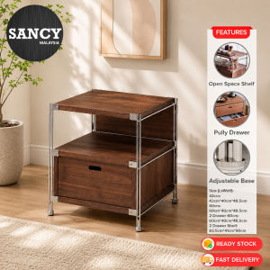 SANCY Bedside Organizer Cabinet Multi Space-Saving Bedroom Cabinet Rack With Drawer Storage Kabinet Penyusun Tepi Katil Minimalis - Fulfilled by SANCY