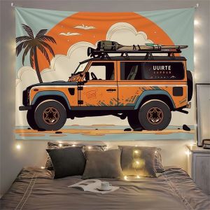 พรมย้อนยุคอินเทรนด์แบรนด์ตั้งแคมป์สไตล์อะนิเมะข้างเตียงหอพักนักเรียนปรับปรุงบ้านตกแต่งผนังครอบคลุมห้องนอนผ้าพื้นหลัง