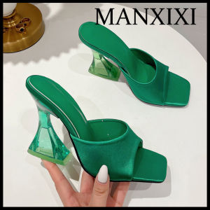 MANXIXI Fashion Women High Heels 4.13 Inches Slippers Colorful Candy Beautiful Sandals (Size 35-41)