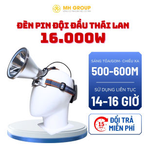 Đèn Pin LED Đội Đầu Thái Lan 16000W Siêu sáng Siêu Trâu Chuyên Đi Rừng/Đi Câu+Bật/Tắt Cảm Biến