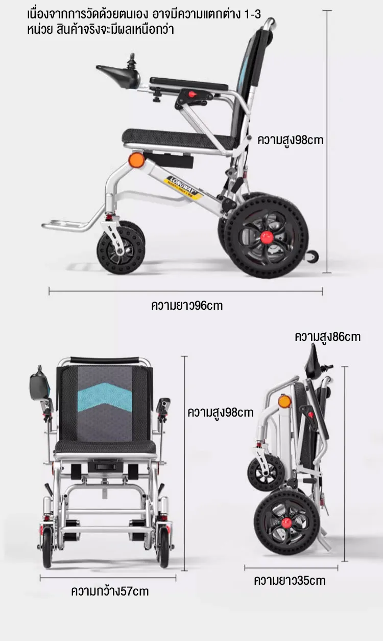 HIMIWAY รถเข็นวีลแชร์ไฟฟ้าสำหรับผู้สูงอายุ รถเข็นไฟฟ้า อัจฉริยะพับอัตโนมัติ น้ำหนักเบา สกู๊ตเตอร์ 4 ล้อสำหรับผู้สูงอายุที่มีความพิการ รถเข็นผู้ป่วยไฟฟ้า wheelchair รถเข็นไฟฟ้าผู้สูงอายุ