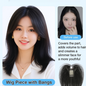 Fringe Hair Clip Natural Look Volumizing Thin Hair Thickening Easy Wear Synthetic Bangs Cover Gray Hair Women Fashion Hairpiece Accessories