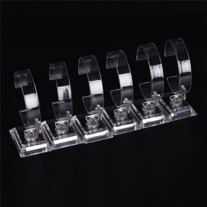 [haoh] 2pcs Clear Acrylic Detachable Bracelet Jewelry Watch Display Holder Stand Rack