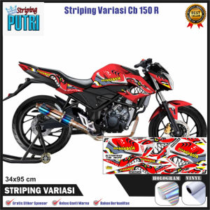 STIKER| STRIPING CB 150 R  VARIASI HOLOGRAM VINYL MOTIF SHARK HUNGRY TERLARIS