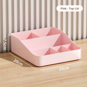 JustLiving 1PC Striped Drawer Cosmetic Desktop Organizer Tabletop Cosmetic Clear Plastic Organizer Desk Stacking Dresser Drawer Organizer Lipstick Skin Care Cosmetic Organizer