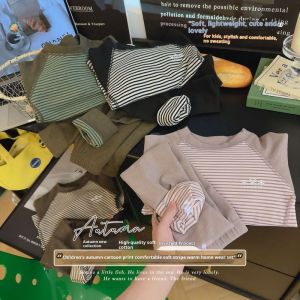 TUmama Mùa đông ấm áp trẻ em sọc bông pha trộn Bộ đồ ngủ với bảo vệ kháng khuẩn và thiết kế liền mạch mềm