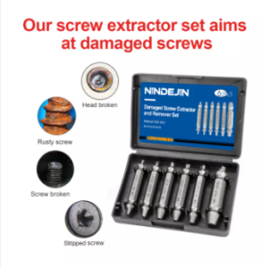 NINDEJIN 4/5/6pcs Screw Extractor Drill Bit Screws Remover Drill Set Broken Speed Out Bolt Extractor Bolt Hardware Tool