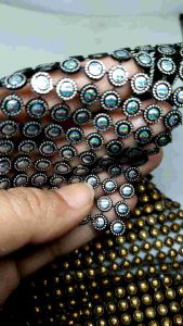 สีงวาลย์หรือเพชรหลุมกลม 6 มิล แพค 1หลา 60 ซ.ม. (สีน้ำเงินและเส้นเลือด)