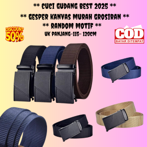 Ikat Pinggang Pria Nylon Canvas Model ( RANDOM MOTIF WARNA ) Fashion trend hot sale 2025 COD SE -INDONESIA KODE OSA-075