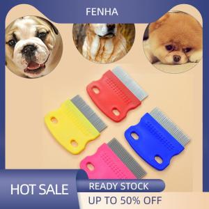FENHA stainless steel pet dog cat toothed flea removal cleaning brush grooming comb