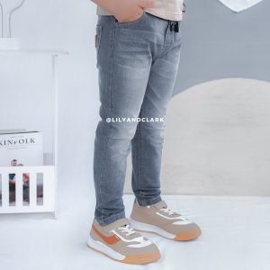 Lily And Clark Celana Jeans Anak Laki-Laki Basic Warna Abu JA01