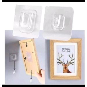 Gantungan HOOK Magic Baut Paku Perekat Tempel TANPA BOR Tempelan Foto Rak dinding gantung DO A08