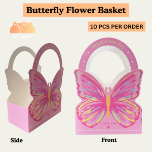 (10 PCS) Butterfly Flower Bouquet Packaging Basket Flower Arrangement