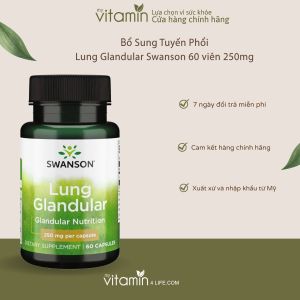 Viên Uống Bổ Phổi Swanson Lung Glandular 60 Viên