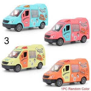 YUDESHUI Random Color Plastic Cooking Game Openable Door Mini Inertia Car Ice Cream Truck Kitchen Role Play Van Lorry Model