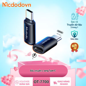 Đầu Chuyển Mcdodo OT-7700 Lightning Sang Type-C – Hỗ Trợ Sạc Nhanh 3A Nhỏ Gọn Bền Bỉ