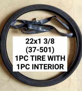 ORIGINAL Leo Bicycle Tires 22x1 3/8 (37-501) - Black Good Quality Stack of 10 Indoor Storage
