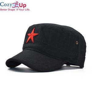New Adjustable Red Five-pointed Star Embroidery Leisure Baseball Cap