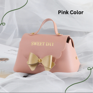 Leather Gift Bag Wedding Favor Candy Bag with Ribbon Deco (Set of 4)