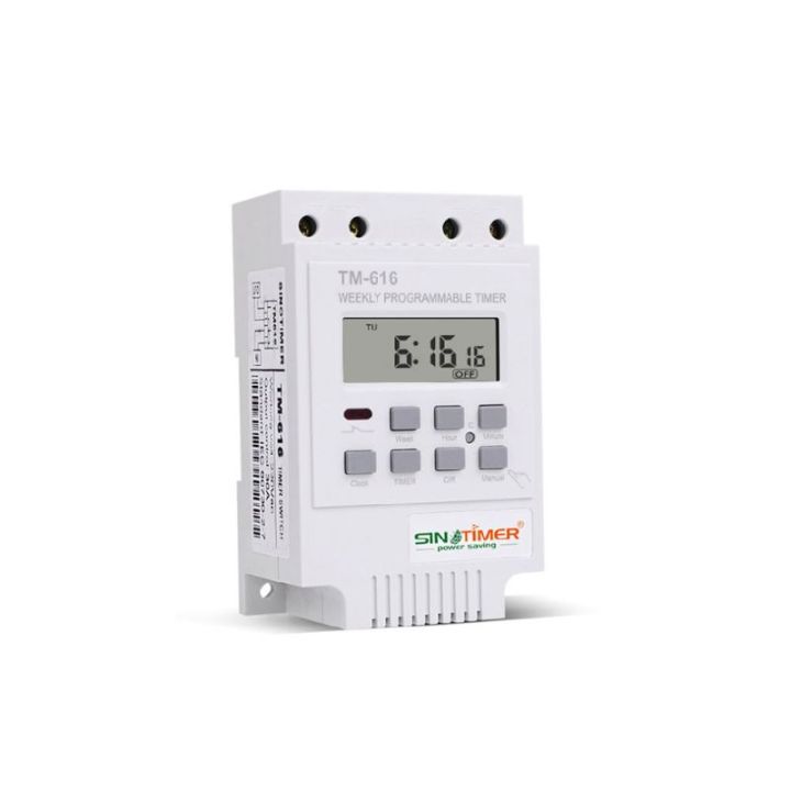 Digital Electronic Timer Switch 220V 30A Rail Mount 17 Settings 7 Days ...