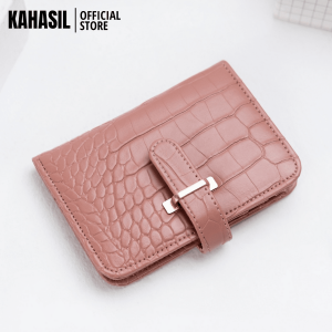KAHASIL Dompet Lipat Wanita Mini Kecil Lucu Import Korea Terbaru Simple Motif Crocco - Amelia Short Wallet