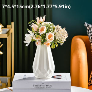 NEXASHOP Creative Nordic Flower Vase Durable Simple Plastic Flower Pot Modern Imitation Ceramic Flower Bottle Home Decoration