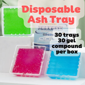 Disposable Ash Tray Gel Compound Eliminates Smell and Mess