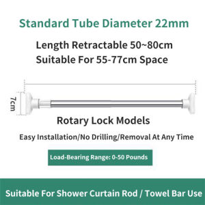 Bincoo Drying Rack Foldable Clothes Drying Rack Stainless Steel Drying Rod Free of Punching And Retracting Drying Rack Telescopic Clothes Drying Rack