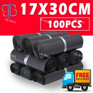 Fumu  Kantong Plastik Packing Polymailer Hitam 17x30cm Plastik Olshop Murah Grosir