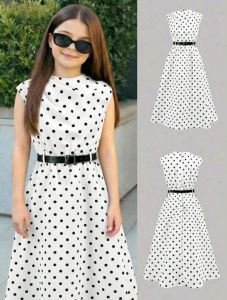 EE Elegant High-Waist A-Line Midi Skirt with Belt for Women