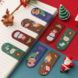 Magnetic Bookmark Xmas Edition | Cute Cartoon Christmas Theme Bookmark | 圣诞节磁性书签 | Stationary Student Office Use Kids Gift Present Souvenir School Book Clip | Ready Stock