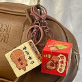 X.Z.MOONLIGH Kapibala Rubik's Cube Keychain DIY Cute Cartoon Capybara Keychain Creative Small Gift. 