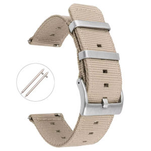 Zhangeer Vòng Dây đeo bằng thép không gỉ Nylon dệt co giãn nhanh 18mm 20mm 22mm 24mm Khóa dây đồng hồ bền chắc nam nữ vòng đeo cổ tay chống thấm nước