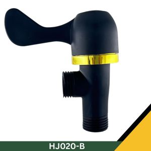 วาล์วต่อฝักบัว สต๊อปวาล์วสีดำ แกนทองเหลือง วาล์วด้ามปัด (แถมเทปฟรี)