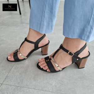 Nicholas Edison Heel Saba Sandal block heels garis strappy terbaru