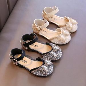 Baby Girls Fashion Sandals Soft Sole Baotou Princess Shoes with Rhinestone Bows for Kids