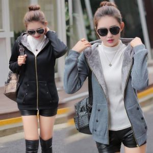 JAKET HOODIE BULU WANITA / PULLOVER WANITA