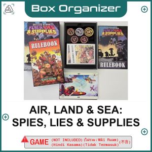 Air Land & Sea: Spies Lies & Supplies Board Game Box Organizer Insert