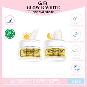 [ BPOM ] GLOW B WHITE - BUNDLING DAY CREAM 1 pc & NIGHT CREAM 1 pc