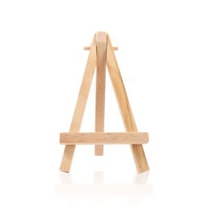 10Pcs Mini Wooden Tripod Arts Plate Stand Support Holder Creative Decoration Triangular Pine Bracket Folding Card Frame Display Stand